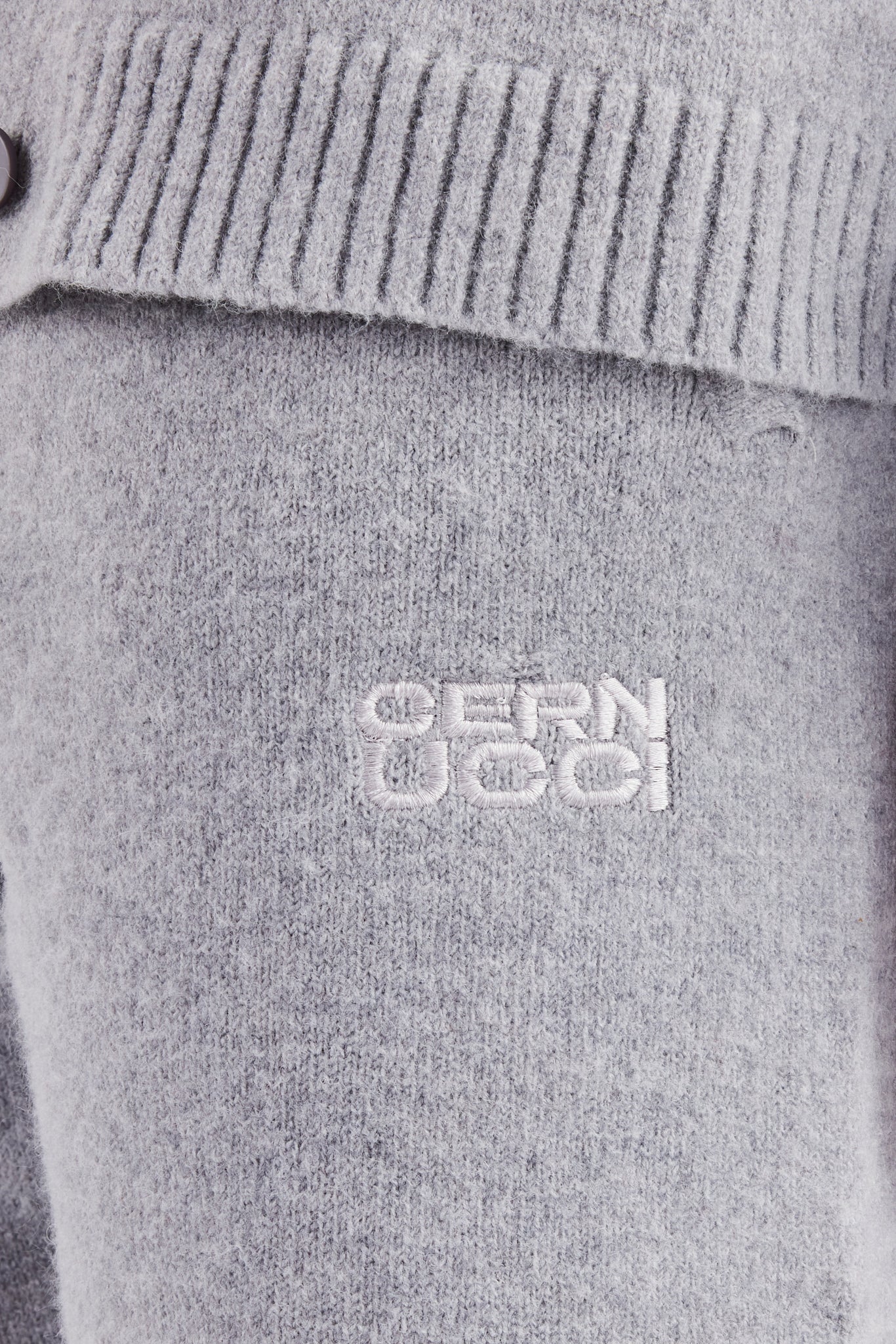 Gestrickte Jogginghose mit geradem Bein – Grau